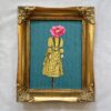 Peony - Art print on antique Frame 1