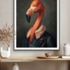 Aristocrat Animals AI Portrait - Flamingo 1