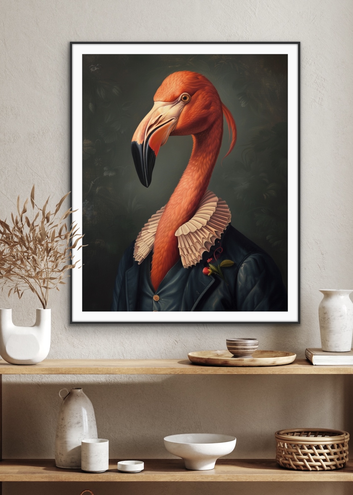 Aristocrat Animals AI Portrait - Flamingo 1