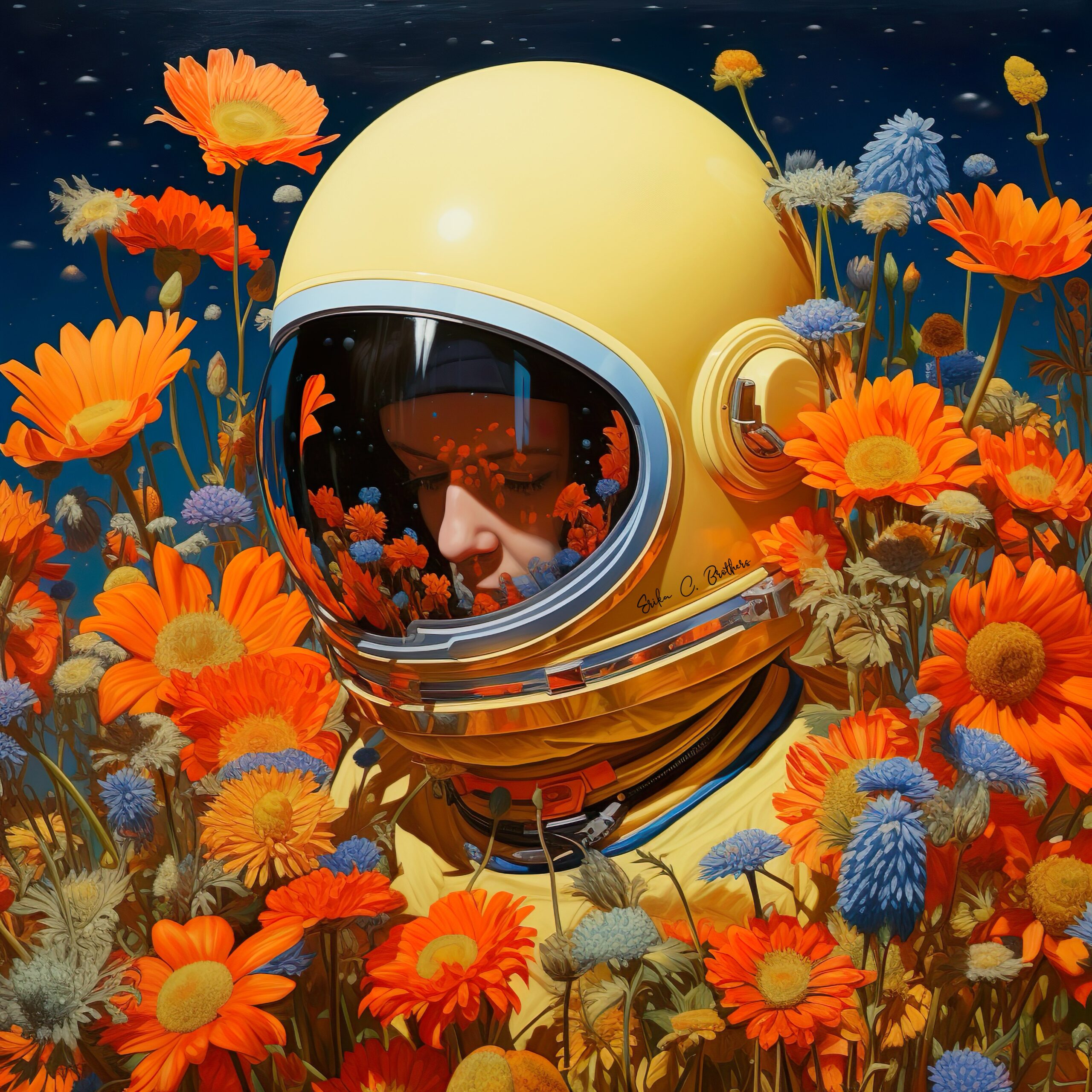 Orange Fields AI Art 1