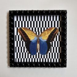 Migration on wooden painted Bobbin Beaded frame 1