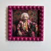 Albert Einstein Portrait on wooden painted Bobbin Bobble frame 1