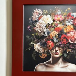 Eden on 10"x10" red wooden frame 1