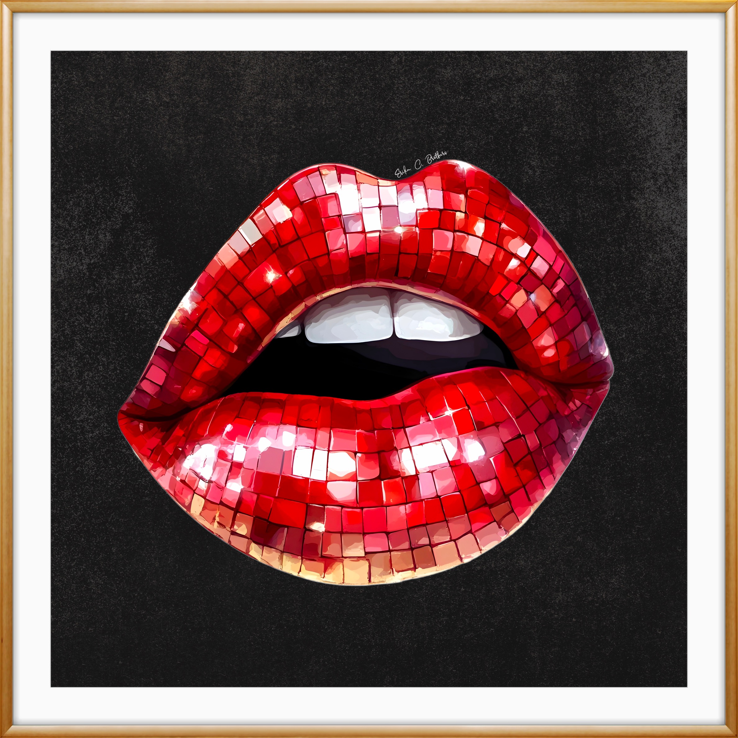 Valentines Disco ball collection Lips 2 1