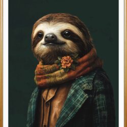 Sloth Vintage Portrait 1
