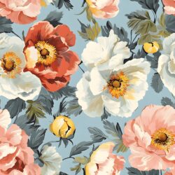 Blue vintage flowers 1